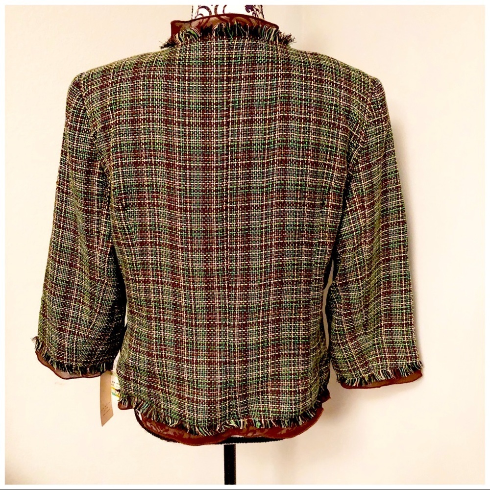 Julie Mitchell Tweed Jacket Sz 14P NWT - Picture 5 of 7